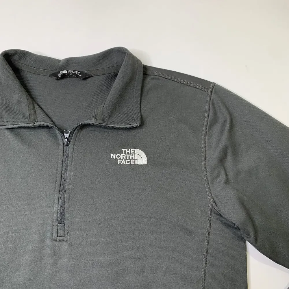 The North Face Sweatshirt Mens M Medium Graphite Tech Glacier 1/4 Zip Pullover
